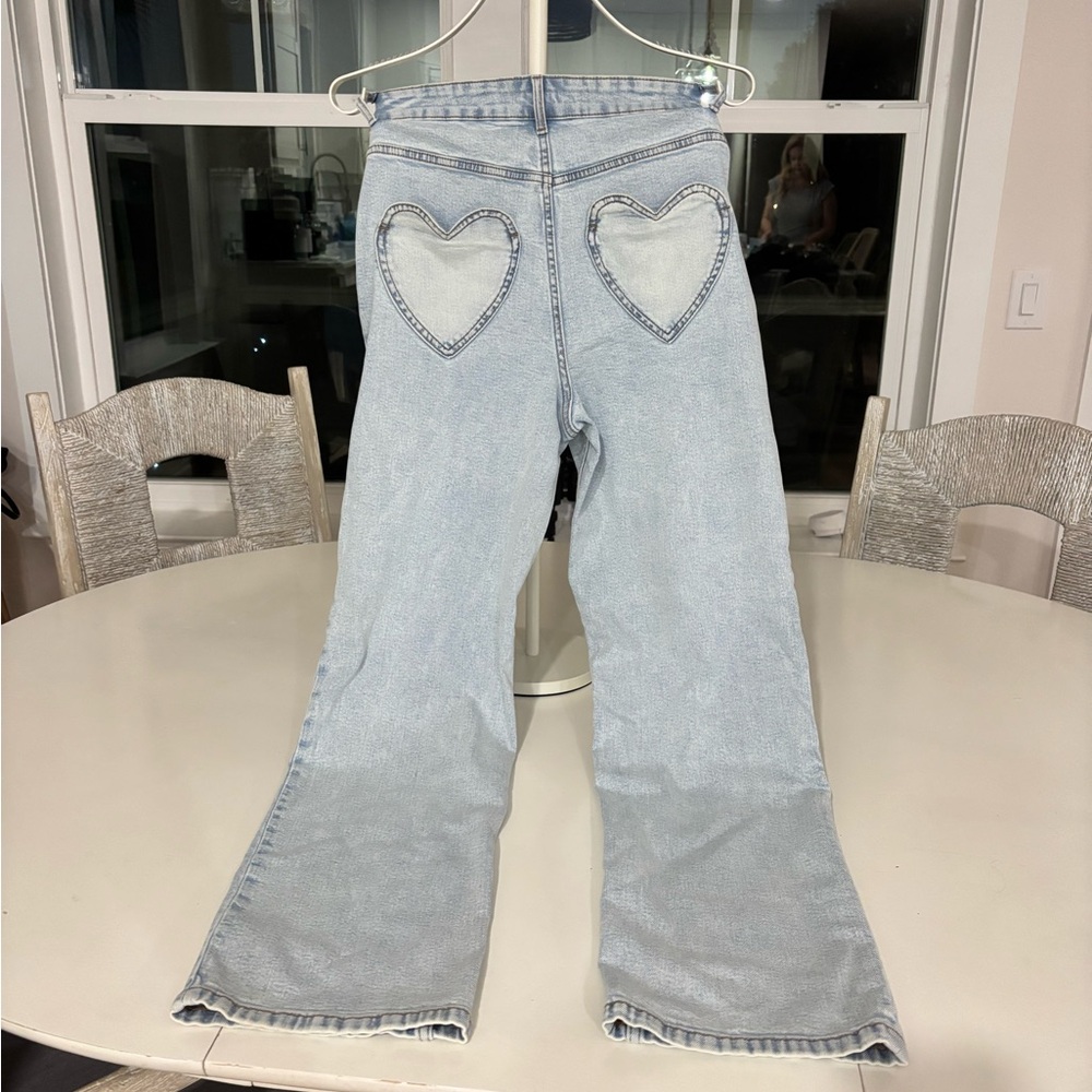 Vintage Miss S Light wash Jeans with Heart Back Pockets y2k